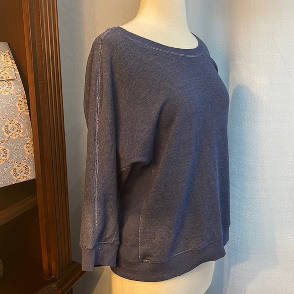 Juicy Couture Corset Navy long sleeve top cool back tie detail 3/4 sleeve - Picture 4 of 7